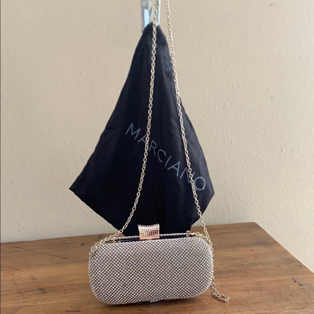 Swarovski Crystal Chain Gold Clutch